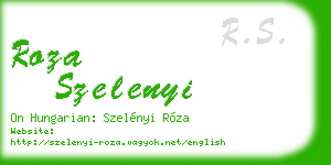 roza szelenyi business card