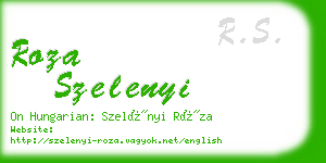 roza szelenyi business card